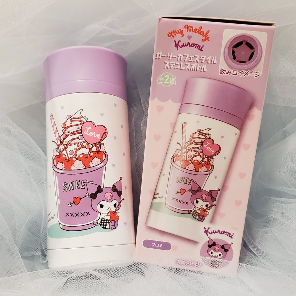 Kuromi - Cafe Style - Stainless Tumbler Bottle (350ml)